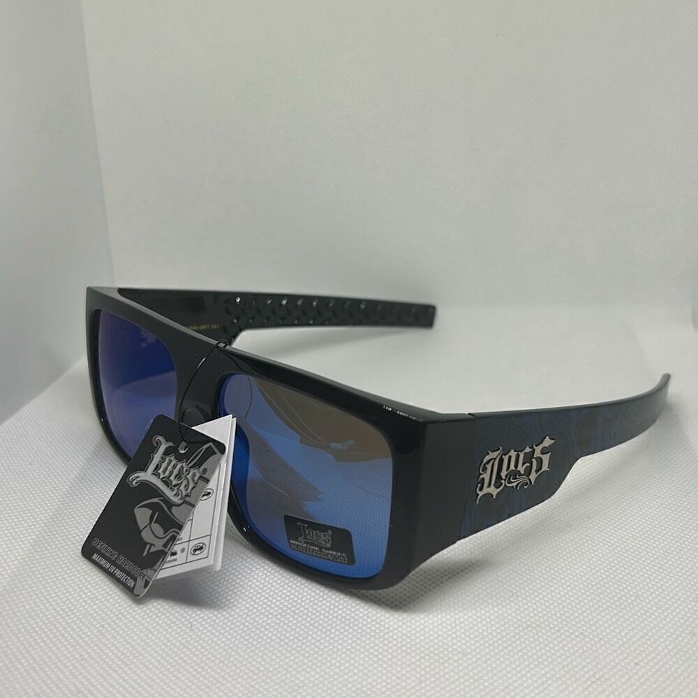 Locs Mens Graffiti Mirrored Hardcore Sunglasses